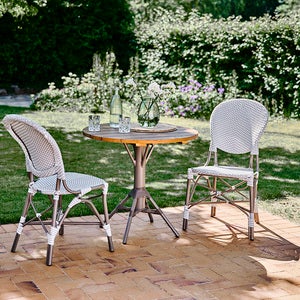 Isabell stol grå m/hvit prikk