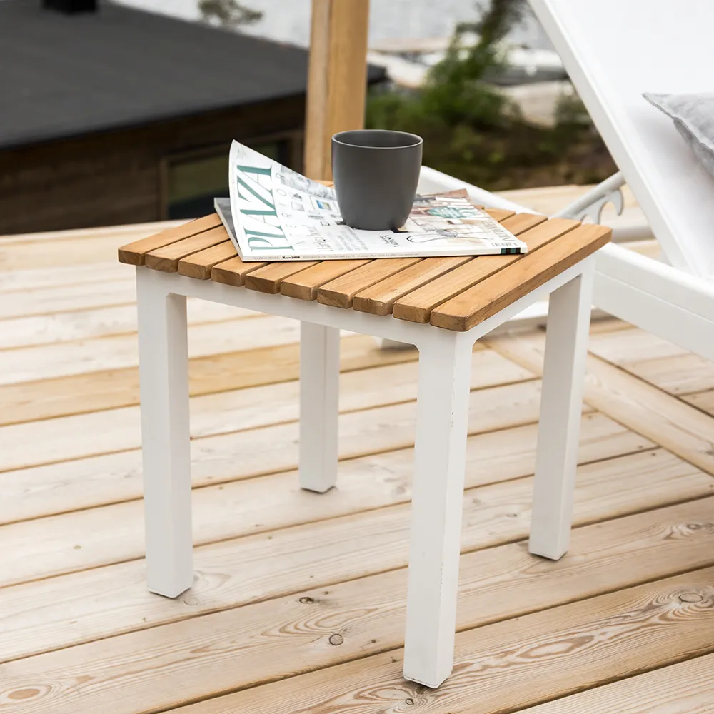 Mexico sidebord hvit/teak