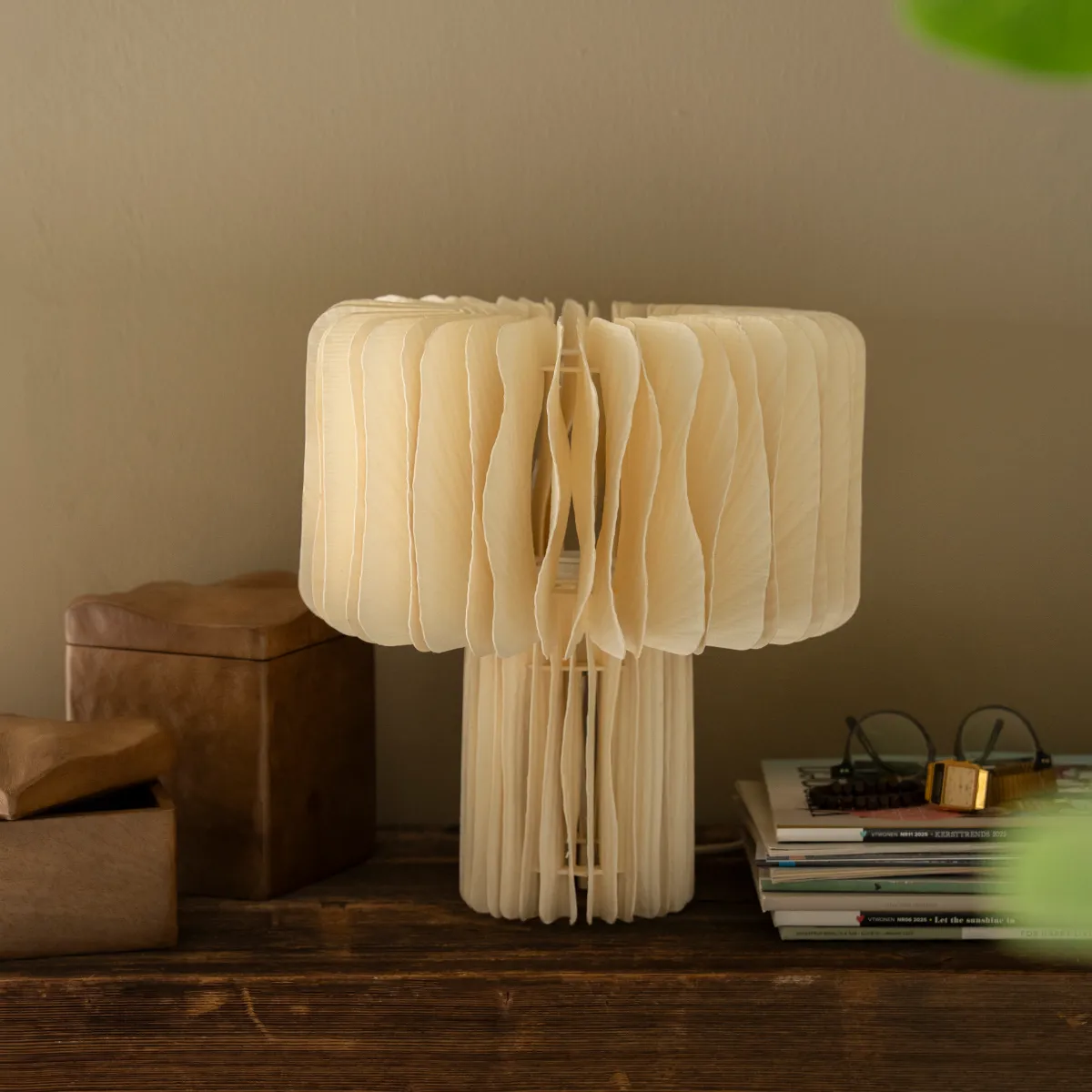 Velum 1 Bordlampe 35x35x47 cm Papier Hvit