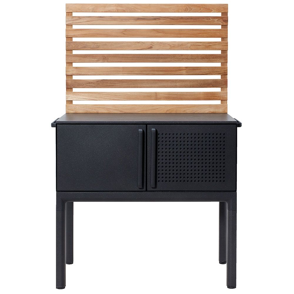 Teakvegg til Drop utekjøkken 100 cm