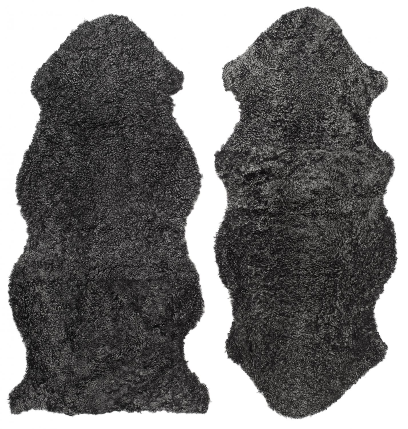 Skinnwille, Curly fåreskinn 1,5 Dark Grey