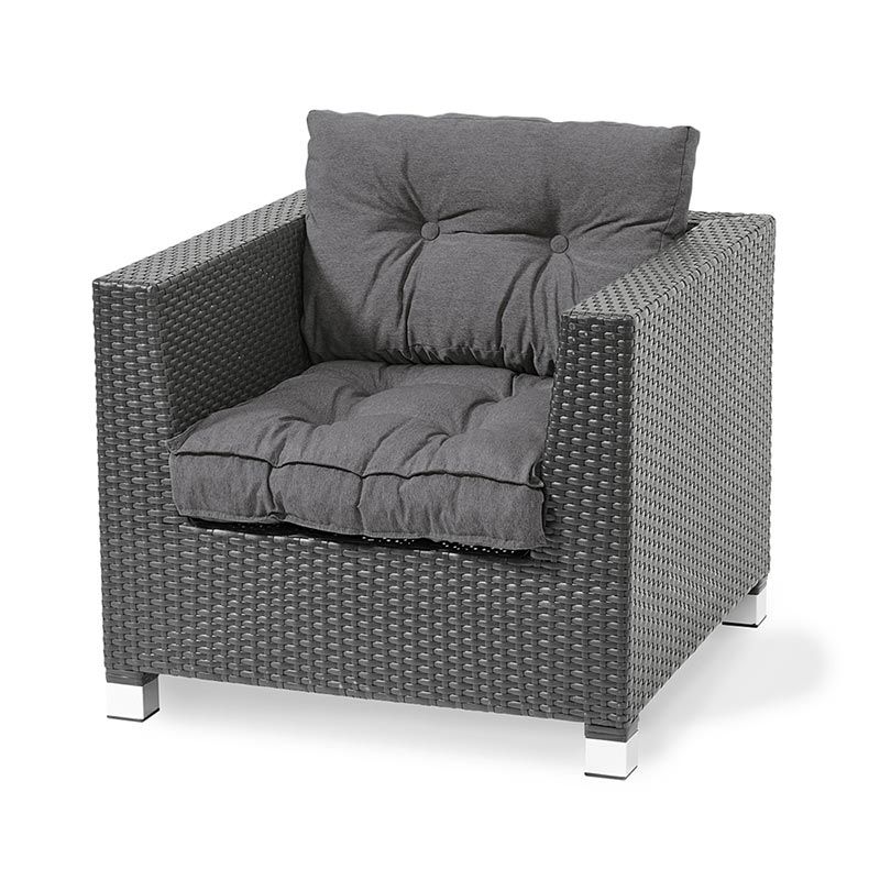 Adam sittepute B74-79 D74-79 cm, Kullgrå