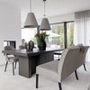 Parker spisebord 100x200-300 cm Mørk Grå