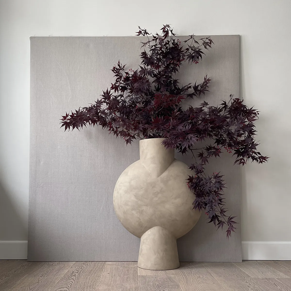 Håndmalt vase Sphere Bubl Giant Sand H100 cm