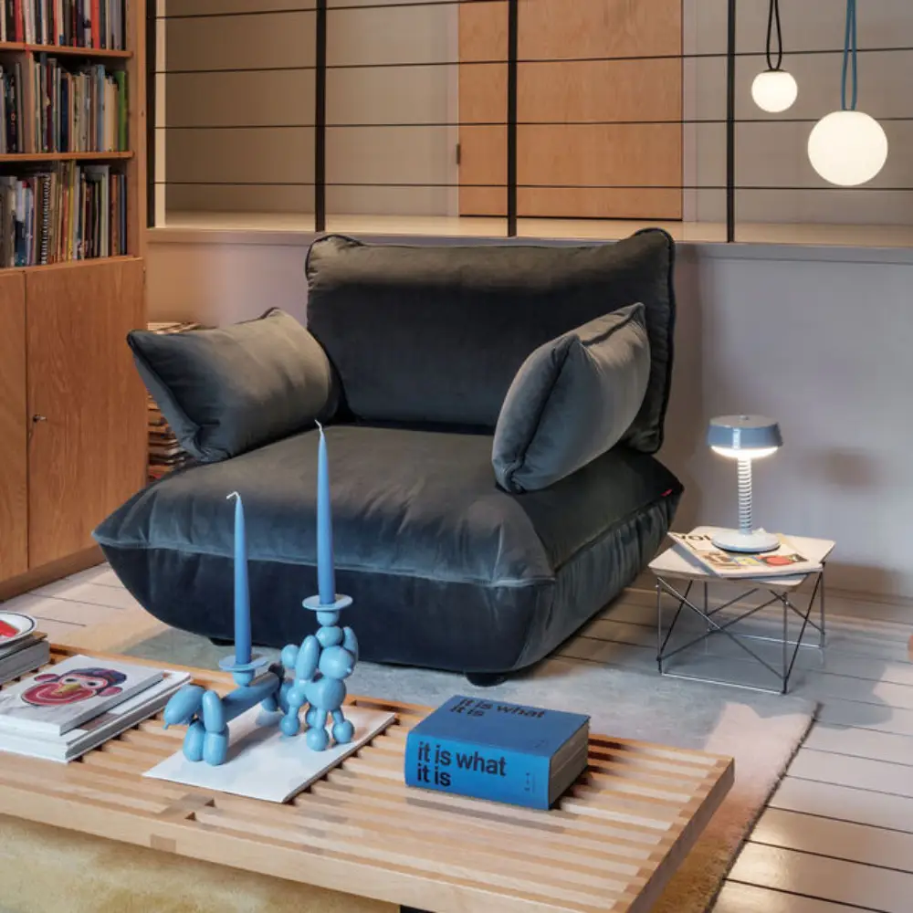 Sumo armlene velvet recycled petrol