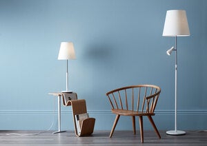 Costello Gulvlampe Matt hvit E27+Mr16 Inkl lyskilde Ekskl tekstilskjerm