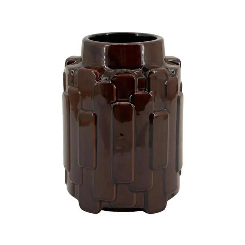 Geary small Vase 19x19x26 cm Leirtøy Brun