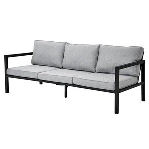 Belfort 3-seters sofa   inkludert puter svart / Peral Grey