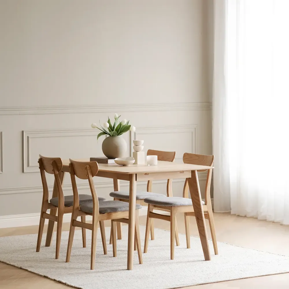 Rodham stol eik/lysgrå