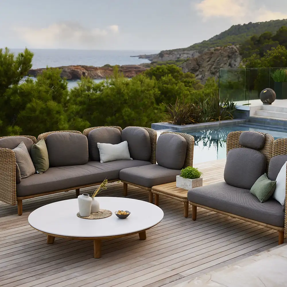 Arch hjørnesofa m/lav+høy rygg