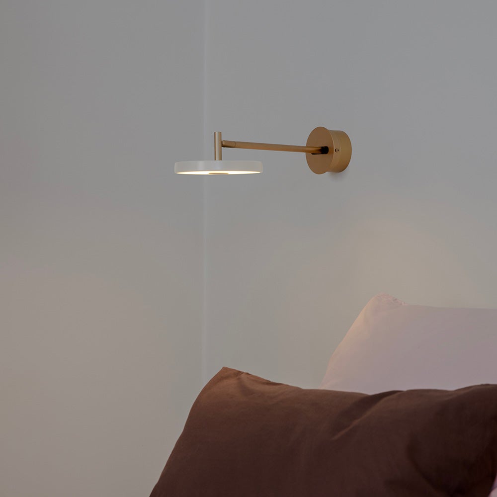 Asteria Wall Kort vegglampe Ø15 cm Pearl White