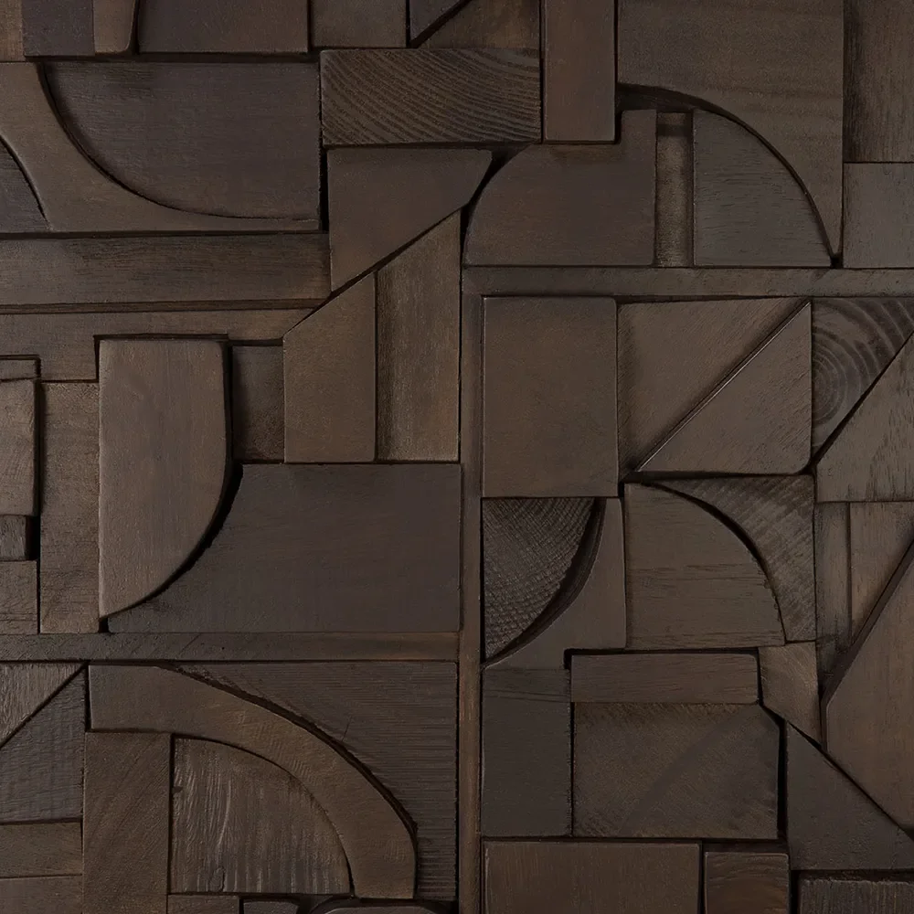  Bricks Veggdekorasjon 120x90 cm Brun