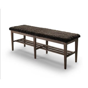 Nadja Bench 130 cm Brunoljet ask/safeskinn brun