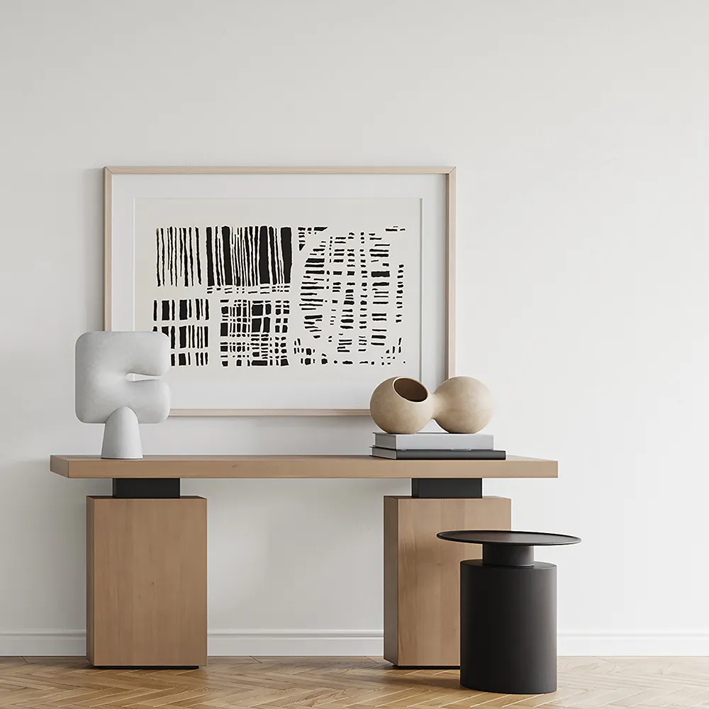 Pillar høyt salongbord – Burned Black