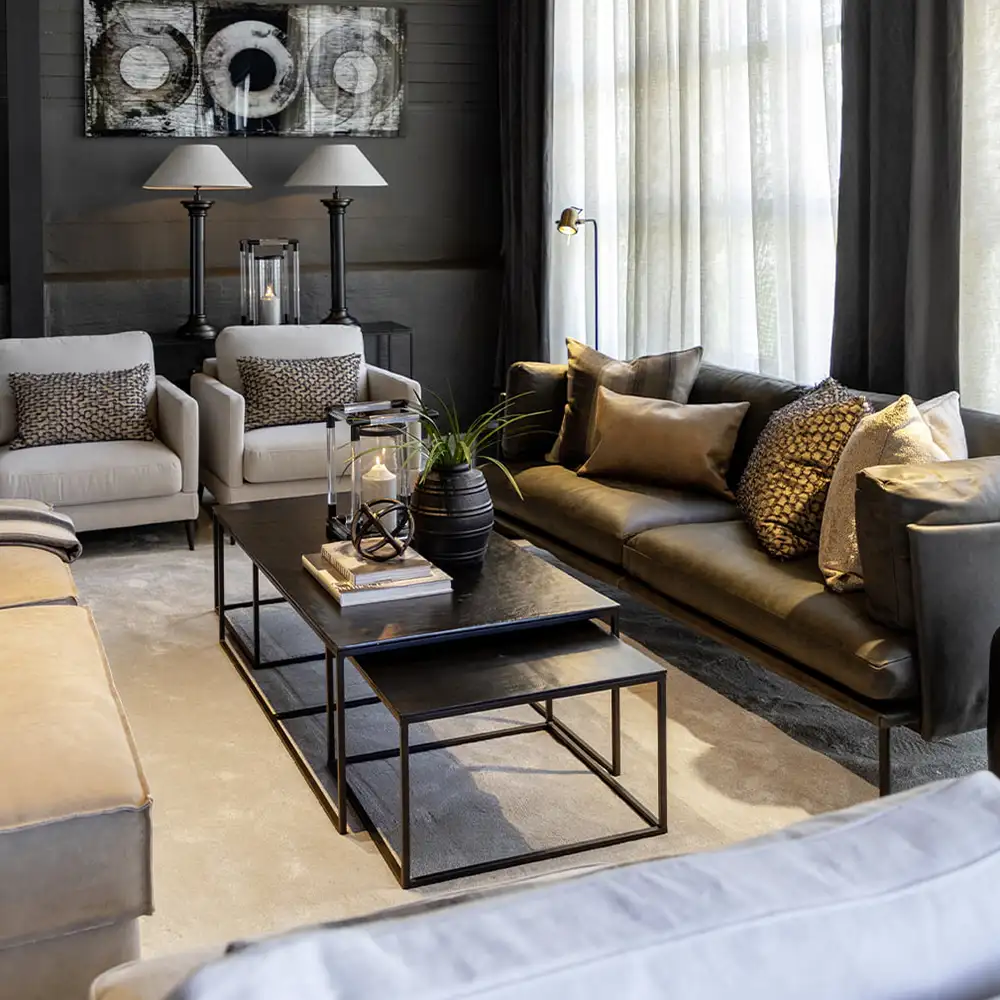 Mille salongbord 3-sett Svart