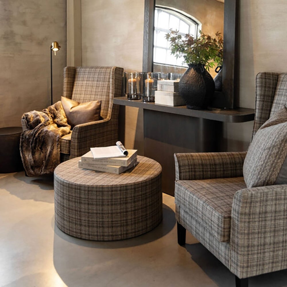 Rockwell stoff lenestol - Callum rutete brun