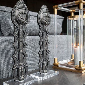 Yoruba dekorasjon Antique Bronze Artwood