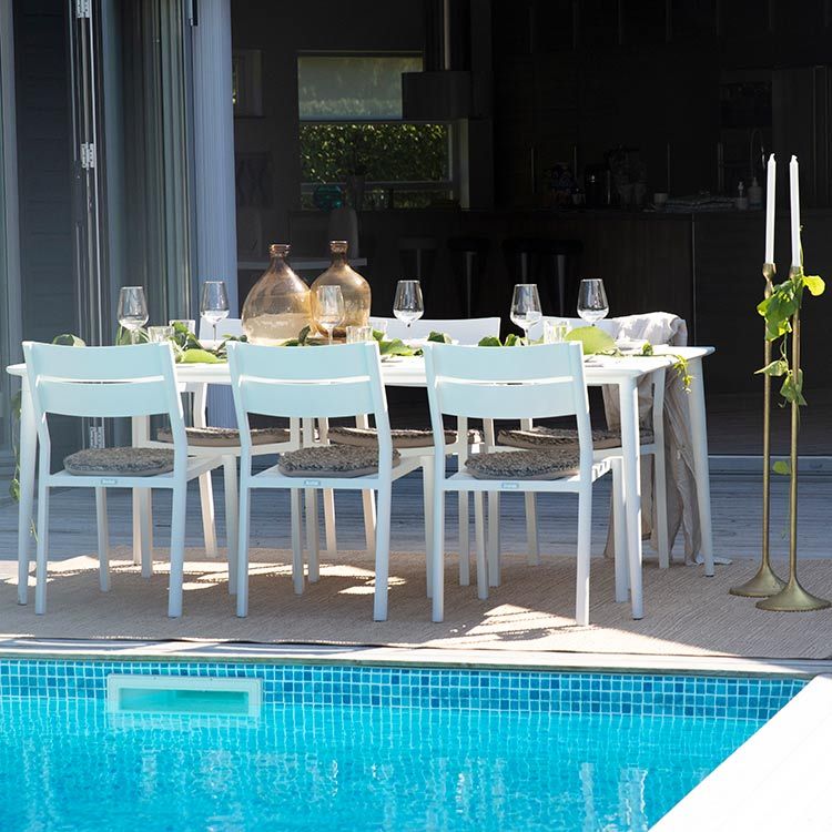 Delia spisestol hvit Brafab