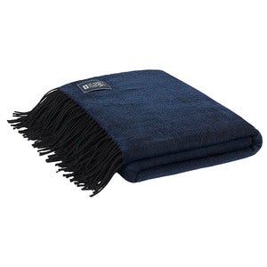 FERRARA pledd 130x180 cm-Mørkeblå