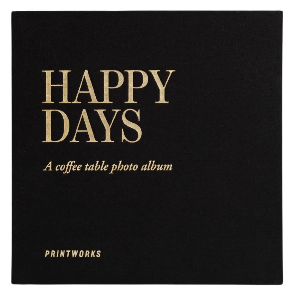 Printworks, Photo Album - Happy Days, Black (S)