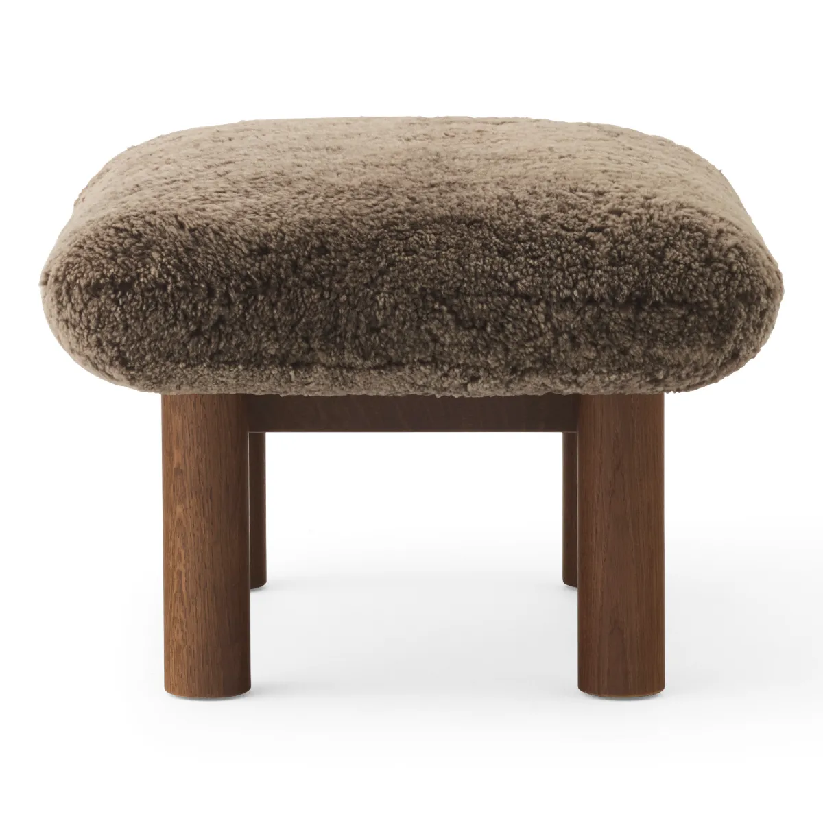 Brasilia krakk mørkbeiset massiv eik, Sheepskin Nevotex Root