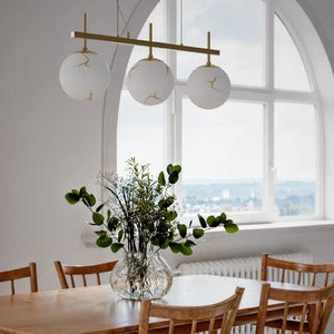 Bellagio taklampe L82cm messing/hvit