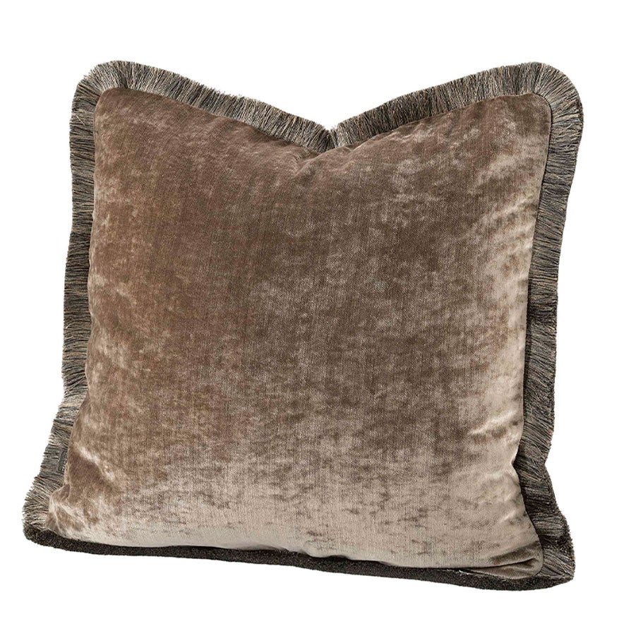 Garda Velvet Beige putetrekk Fringe 60 x 60 Artwood