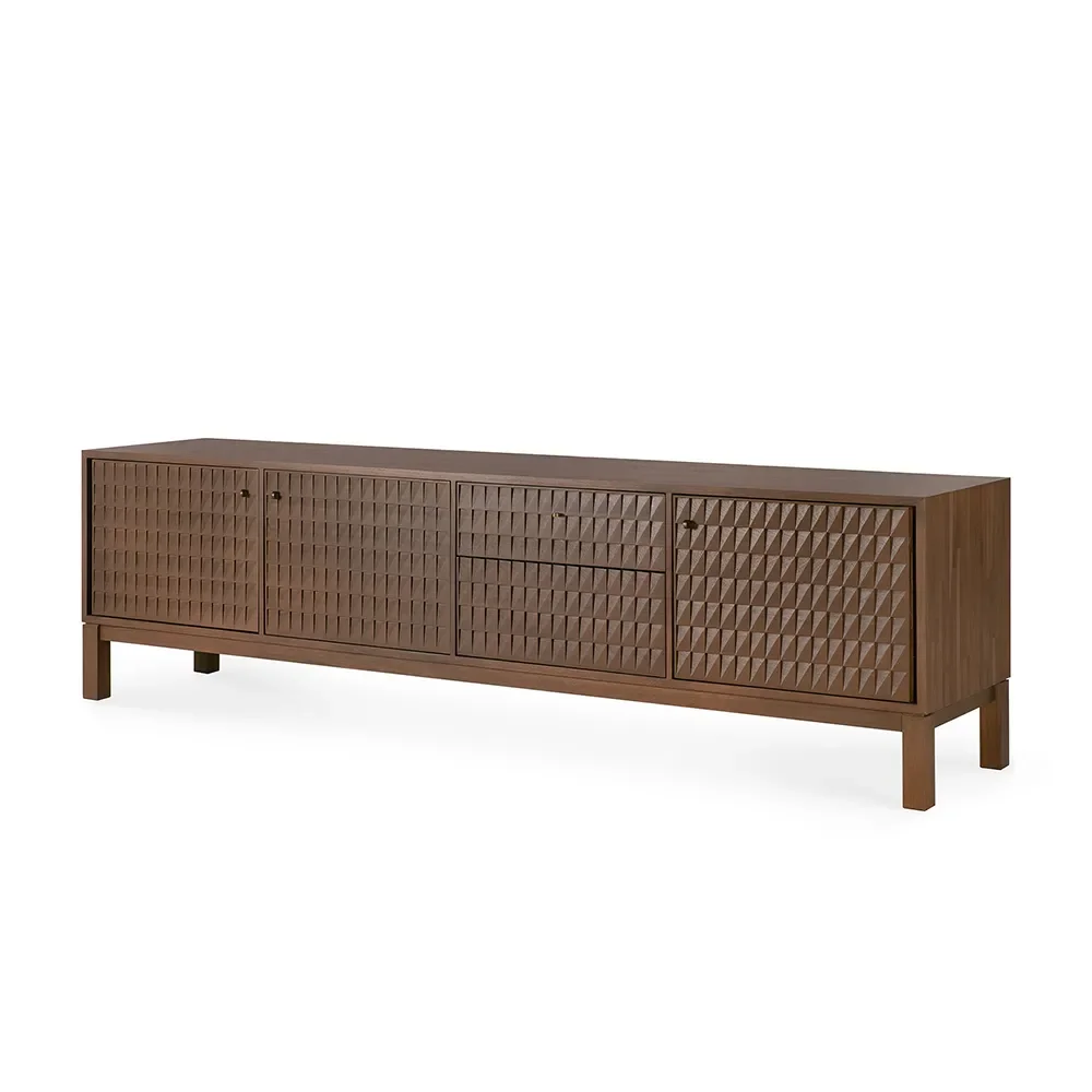 Ethnicraft, TV-benk i teak Sono Light Brown L212 cm