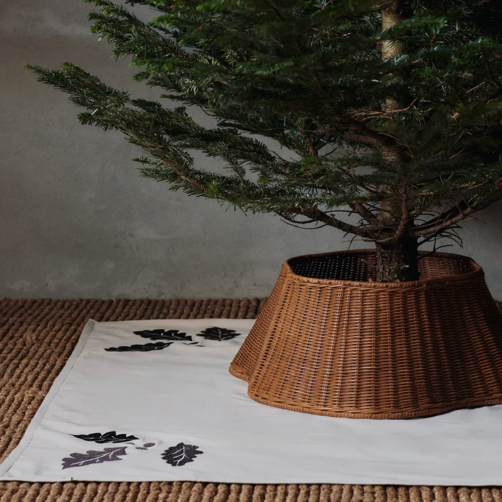 Håndflettet Juletreskjørt Natural