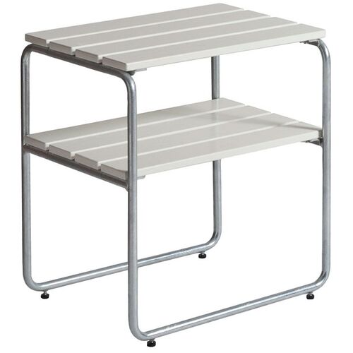 Sidebord L45 hvitlakkert eik Grythyttan Stålmöbler