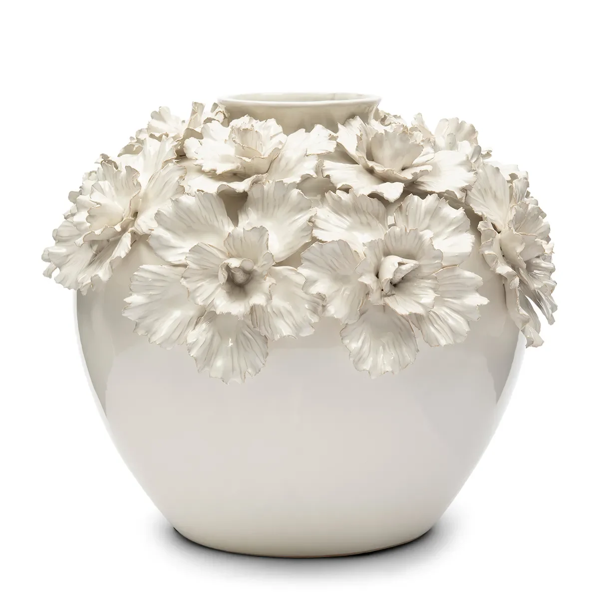 Riviera Maison, Håndlaget Vase Blossom L White