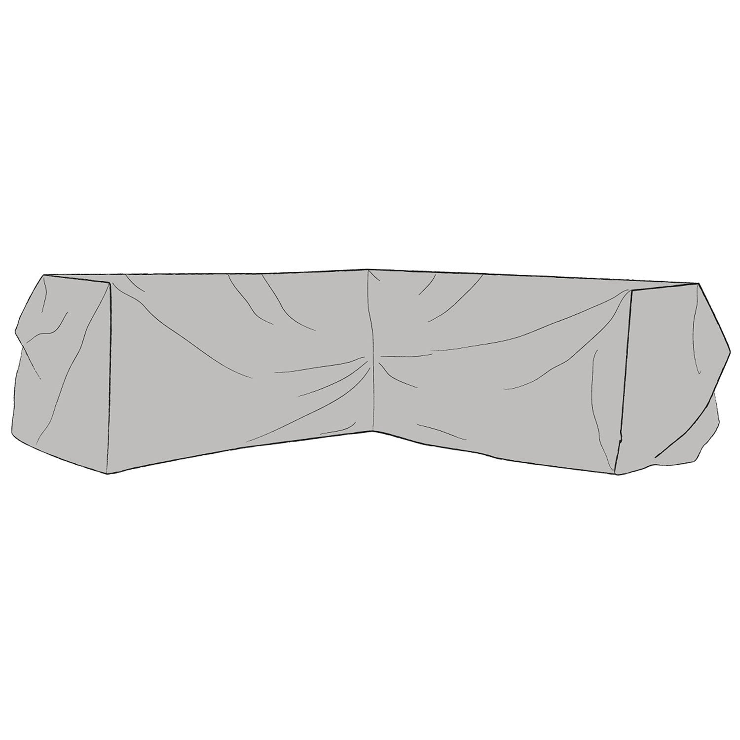 Møbeltrekk hjørnesofa 83 x 234 / 234 cm grå polyester Brafab