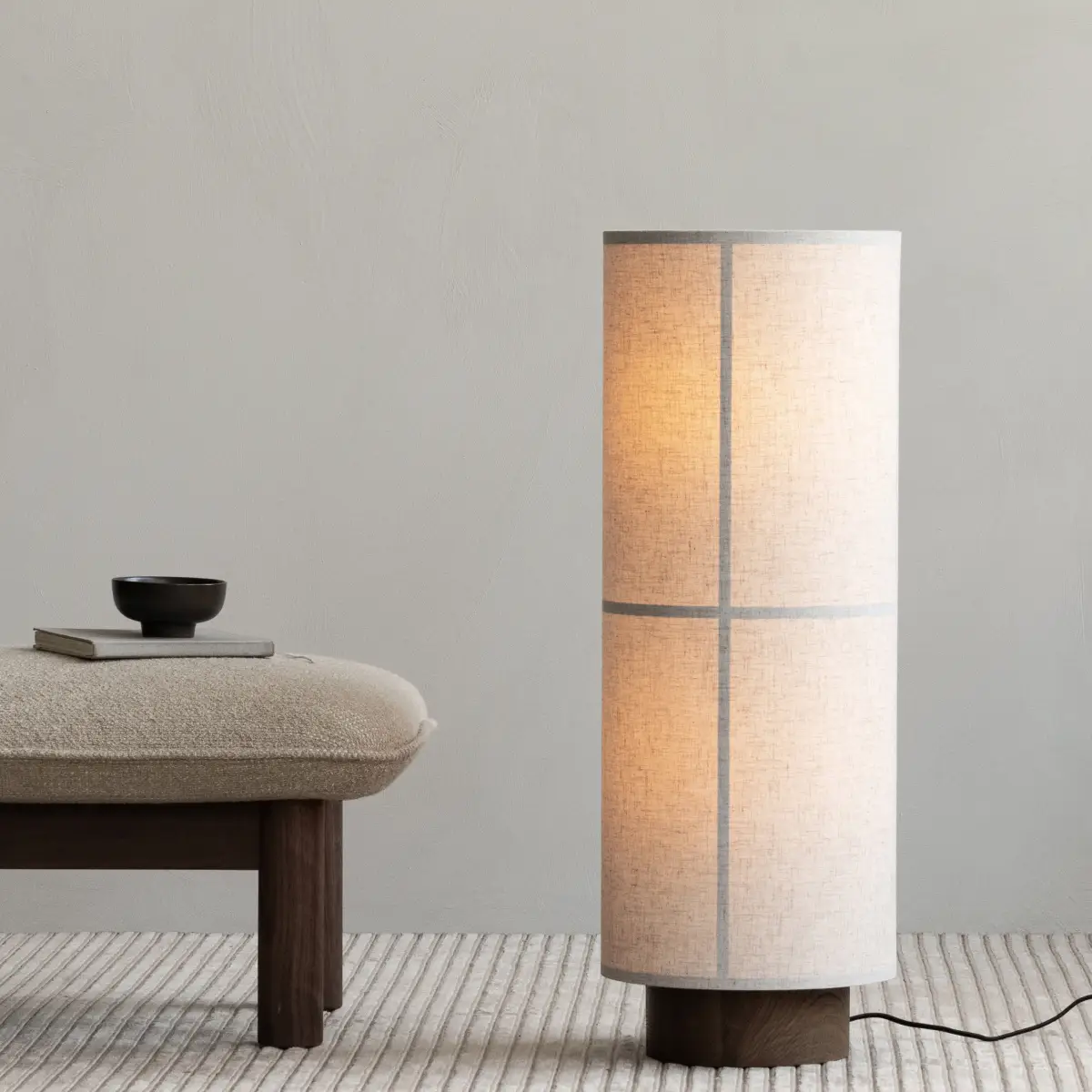  Hashira gulvlampe lin rå H83 cm