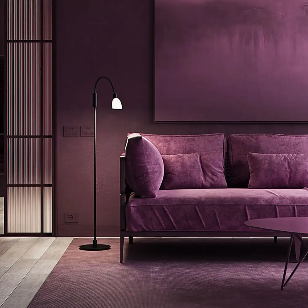 Cut gulvlampe svart G9