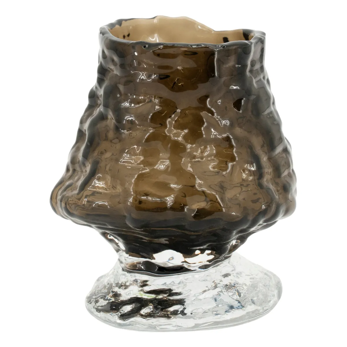Melte small 14,5x14,5x15,5 cm Glass Brun