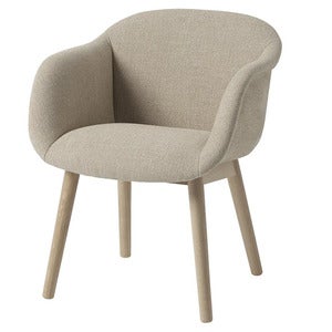 Fiber Soft Armchair Wood Base - Ecriture 240 Oak