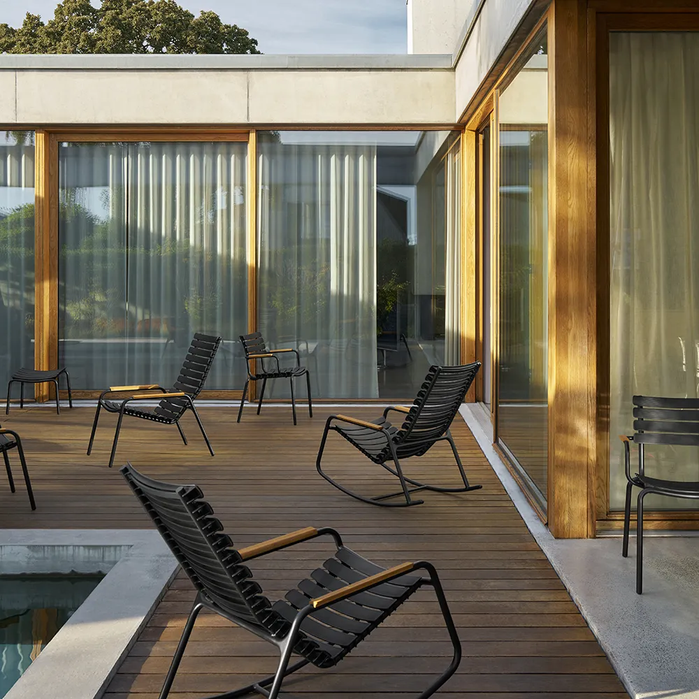 Reclip fotskammel blå aluminium