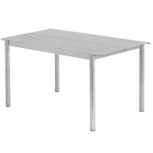 Linear Steel Spisebord 140X75 cm Warm Galvanized Steel 