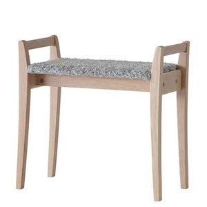 Meja Krakk Hvitoljet eik/safeskinn look Lysegrå