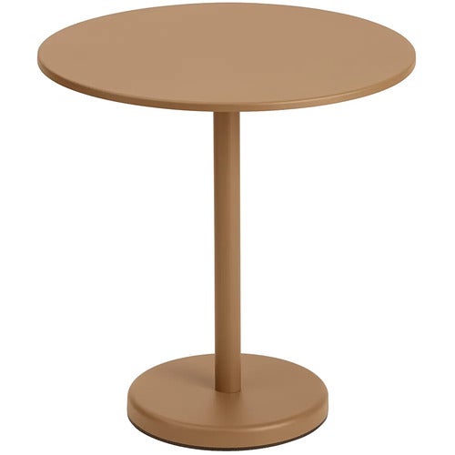 Linear Steel Bistrobord Ø70 cm Burnt Orange 