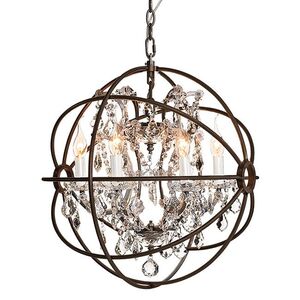 Krystallkrone Rome antikk rust 53 cm Artwood