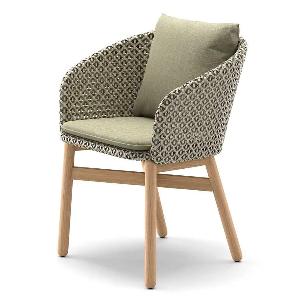 Mbrace armlenstol med teak AW6 teak 0205 alloro 0120