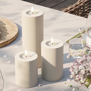  LED utendørs blokklys 7,5x 10 cm sand