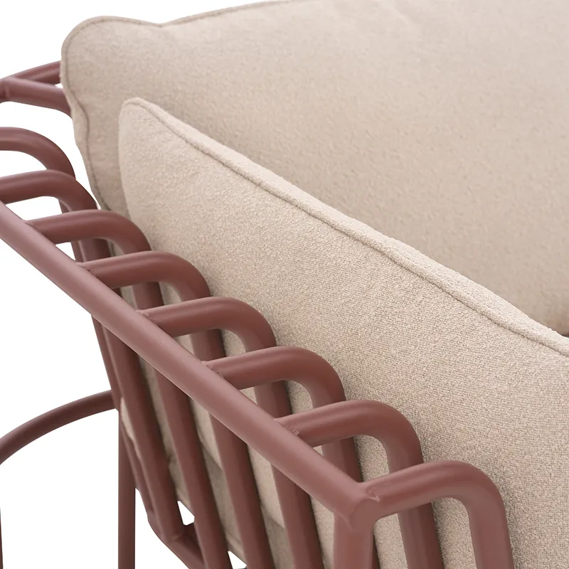 Collier lenestol  Zin red / Teddy beige