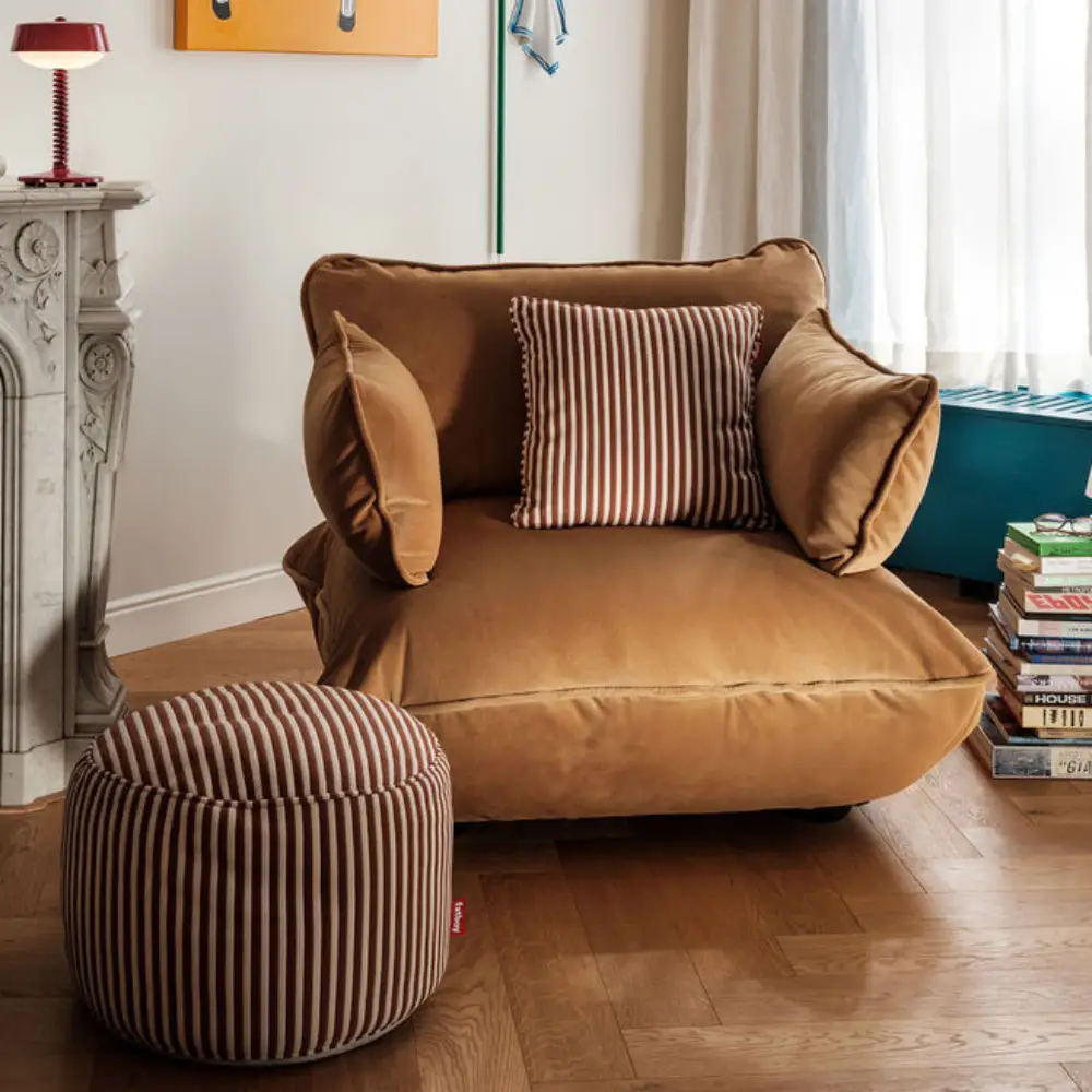 Sumo armlene velvet recycled almond