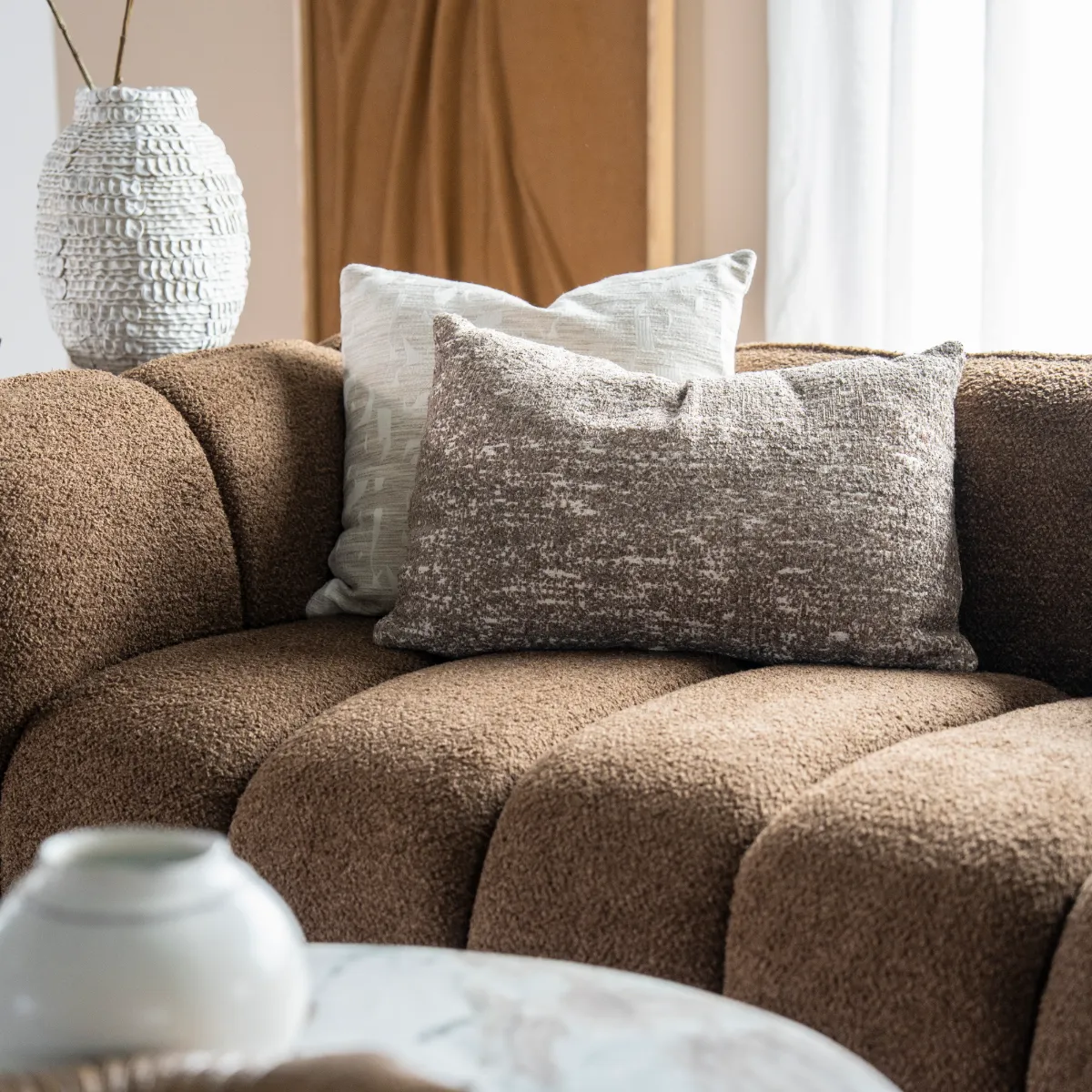 Bayo 40x60 cm pute 60x40x12 cm lin taupe