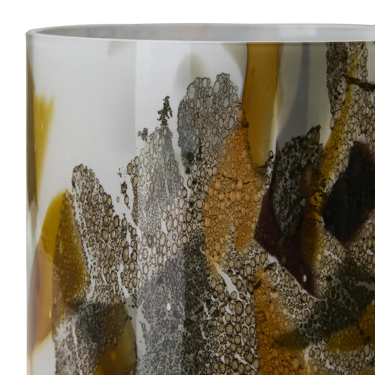 Bordlampe i glass Eldor Brun flerfarget H25 cm