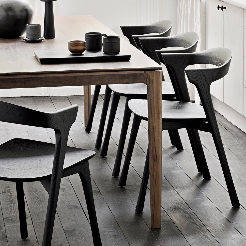 Bok Spisestol svart eik