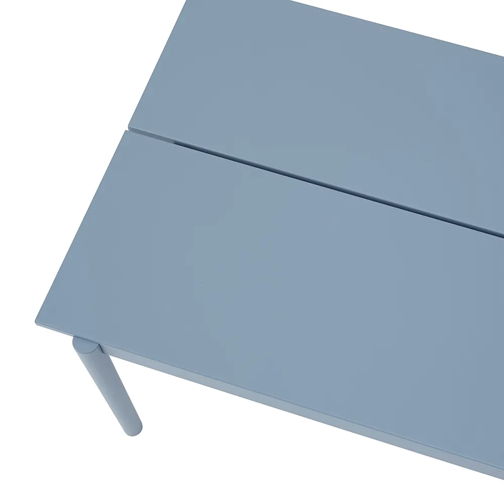 Linear Steel Matbord 220x90 cm Pale Blue 