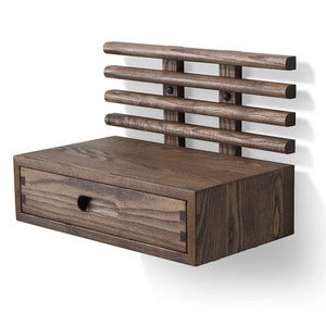 Zana Nattbord med skuff Brun oljet ask